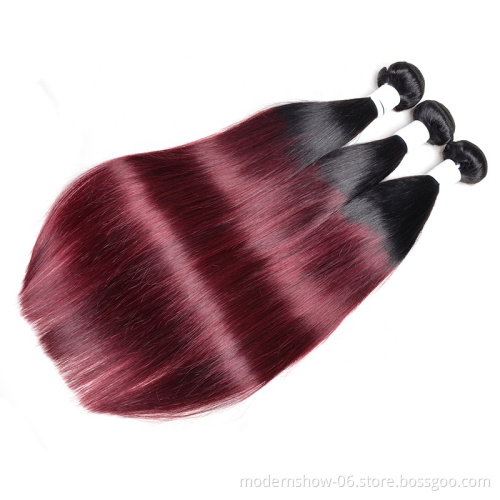 10 A grade brazilian human hair weave color 99j , color 99j hair weave red braiding hair , 99j remy hair weaving